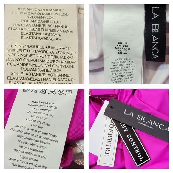 La Blanca Island Goddess Underwire Keyhole Tankini Top - Picture 10 of 16